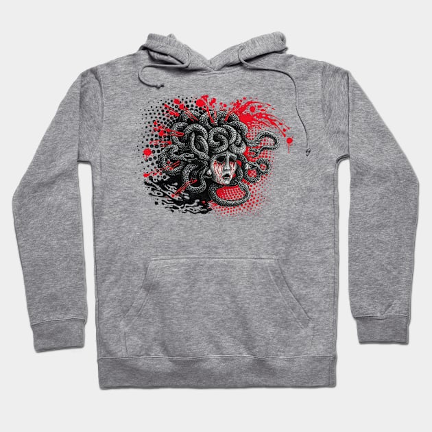 Self-Blinded Medusa Hoodie by Soul-Paralyzed Art